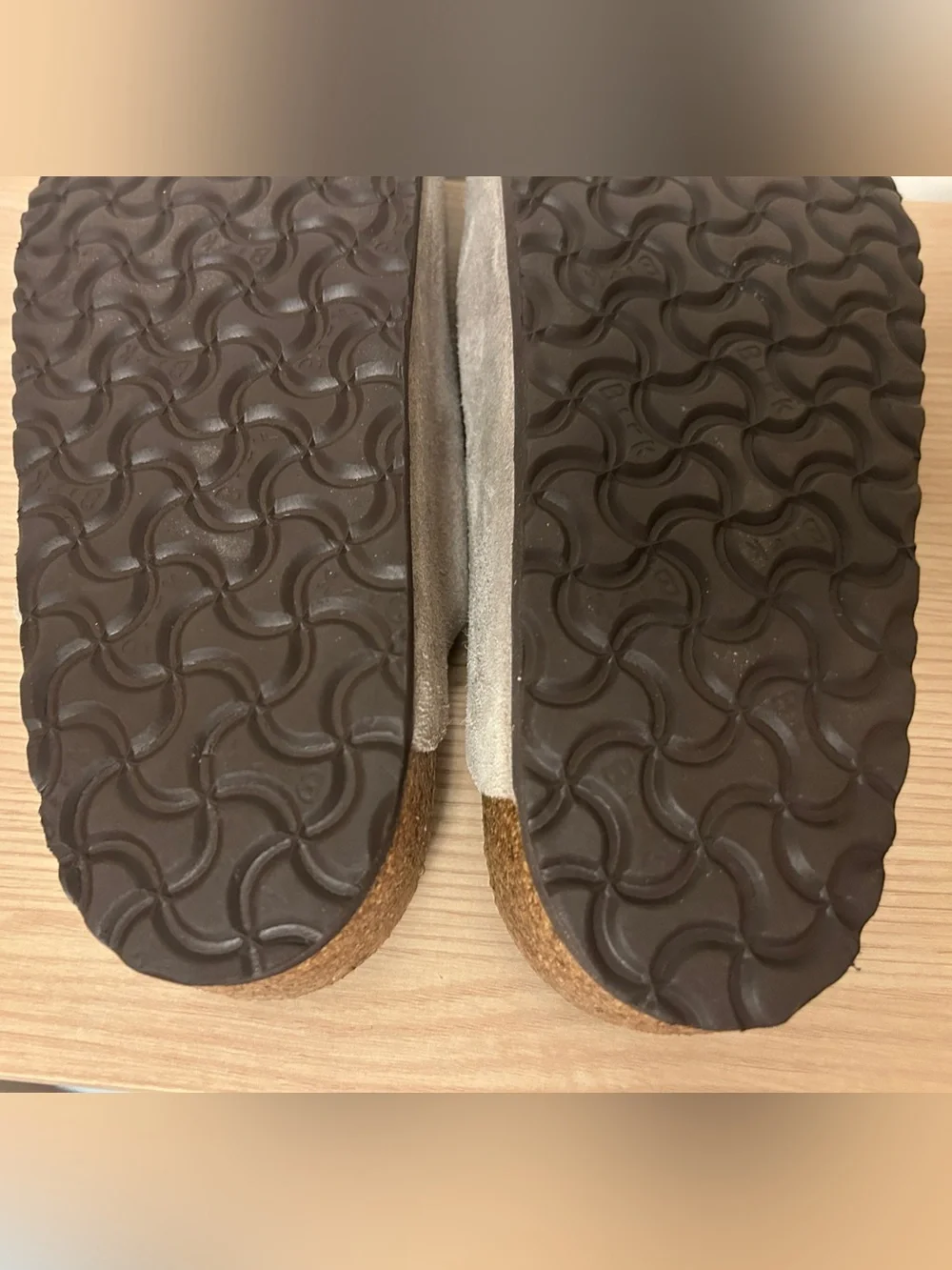 Birkenstock Boston Taupe Suede Leather Clogs Soft Footbed Size 42 Regular Width